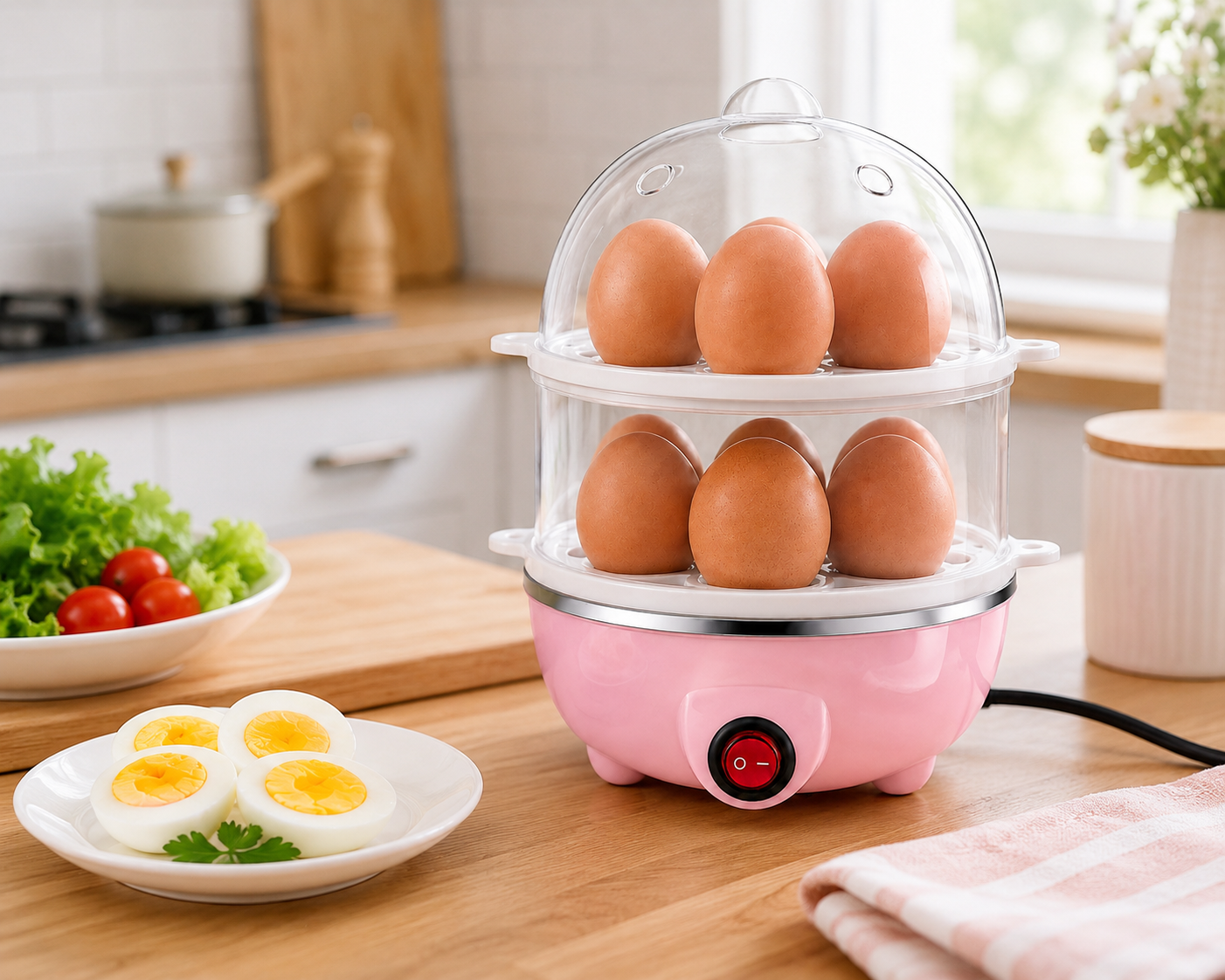 2-Tier Electric Egg Cooker