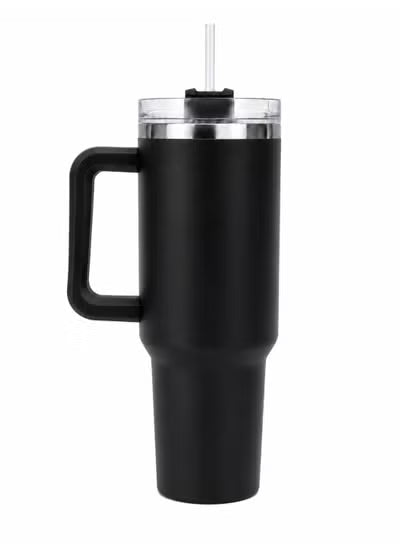 40oz Insulated Tumbler with Handle & Straw