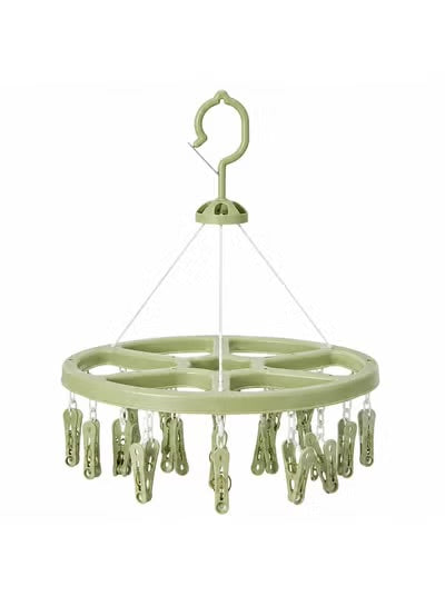 360° Rotating Hanging Clothes Drying Rack with 18 Clips