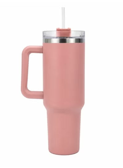 40oz Insulated Tumbler with Handle & Straw