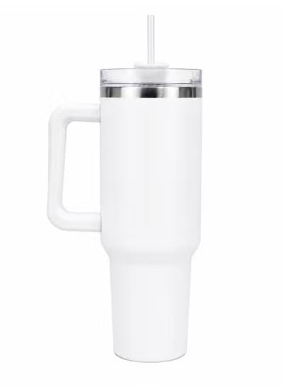 40oz Insulated Tumbler with Handle & Straw