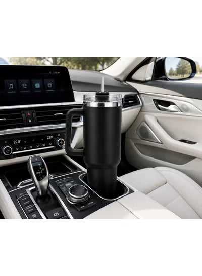 40oz Insulated Tumbler with Handle & Straw