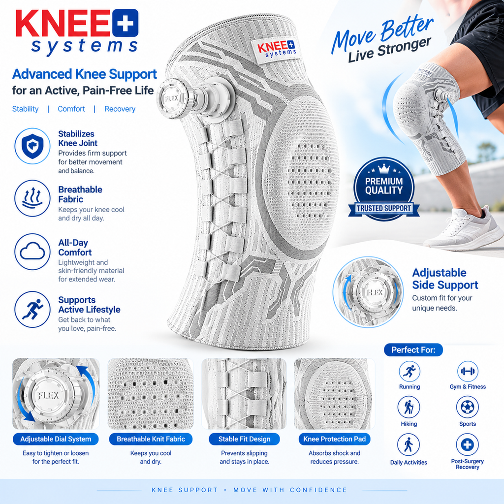 Advanced Knee Support Brace with Adjustable Side Support