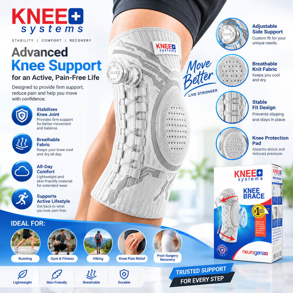 Advanced Knee Support Brace with Adjustable Side Support