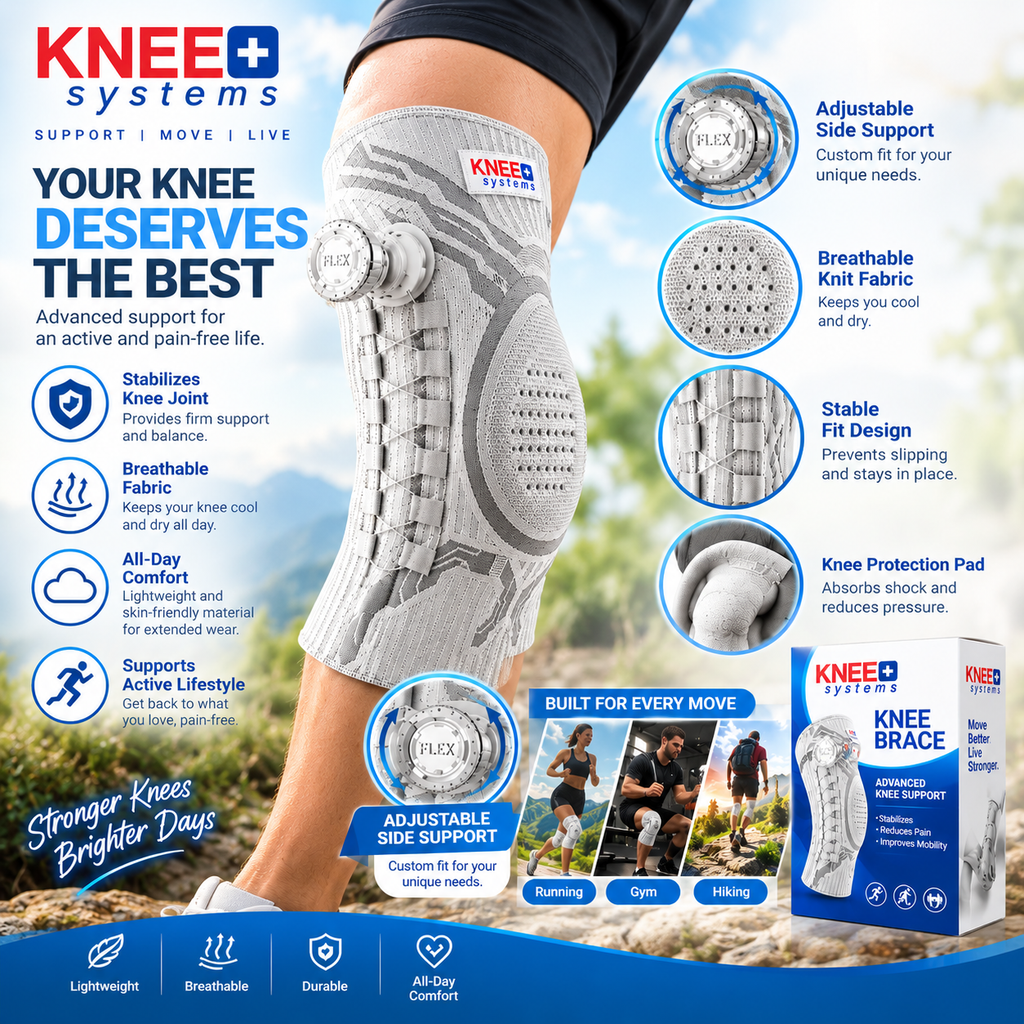 Advanced Knee Support Brace with Adjustable Side Support