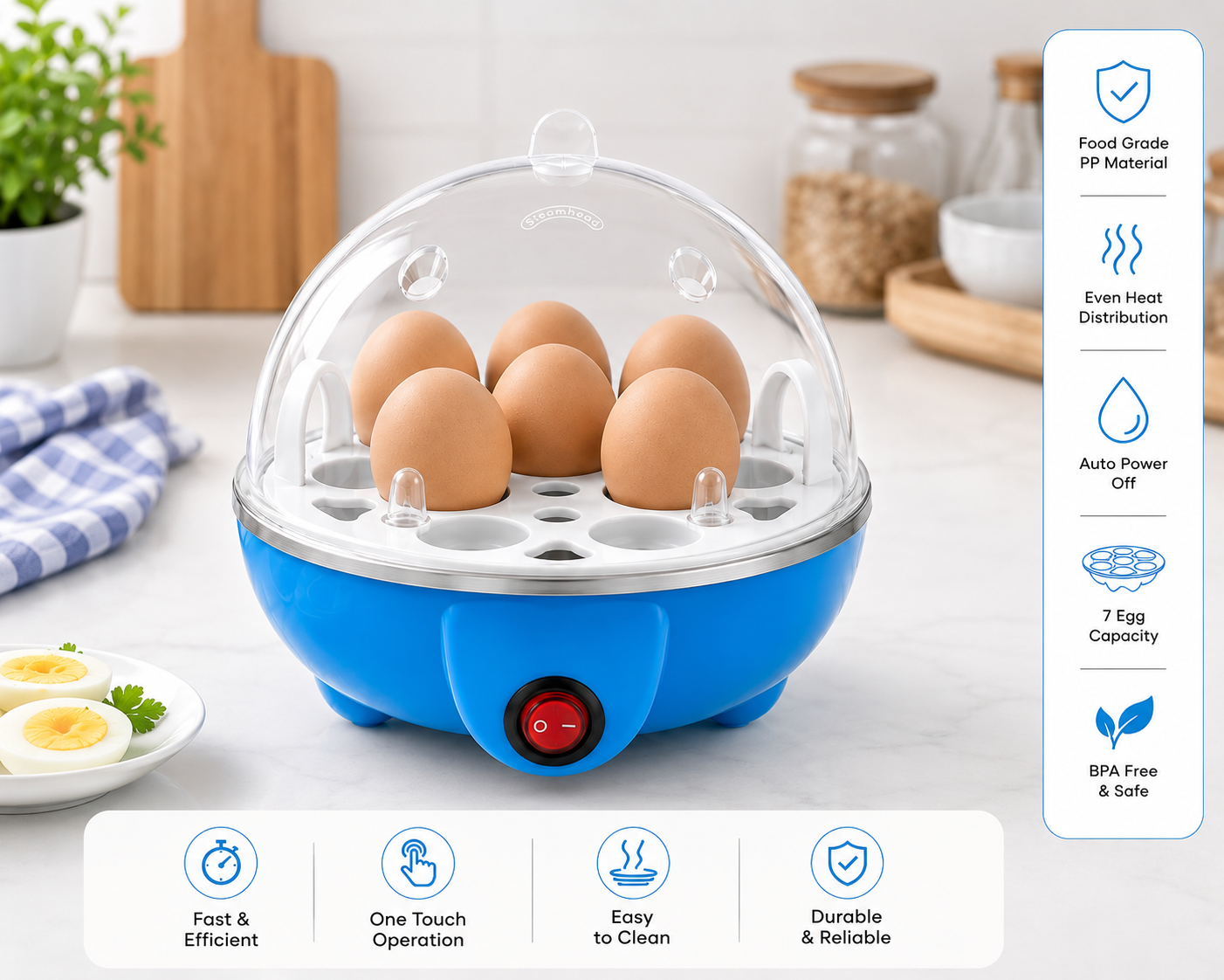 2-in-1 Electric Egg Boiler