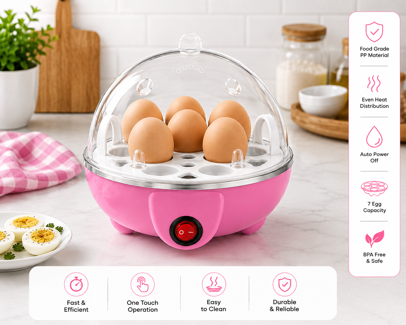 2-in-1 Electric Egg Boiler