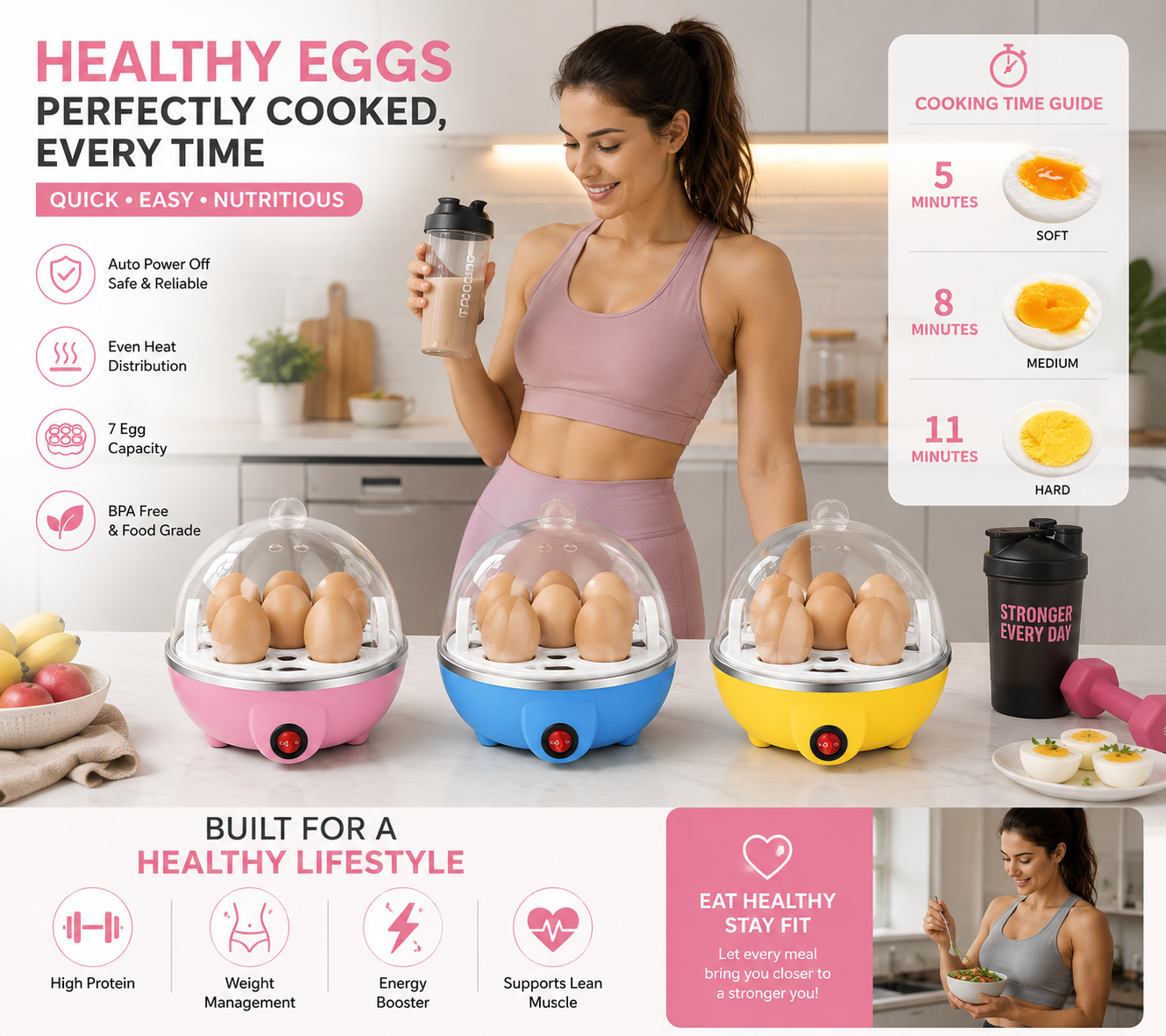 2-in-1 Electric Egg Boiler