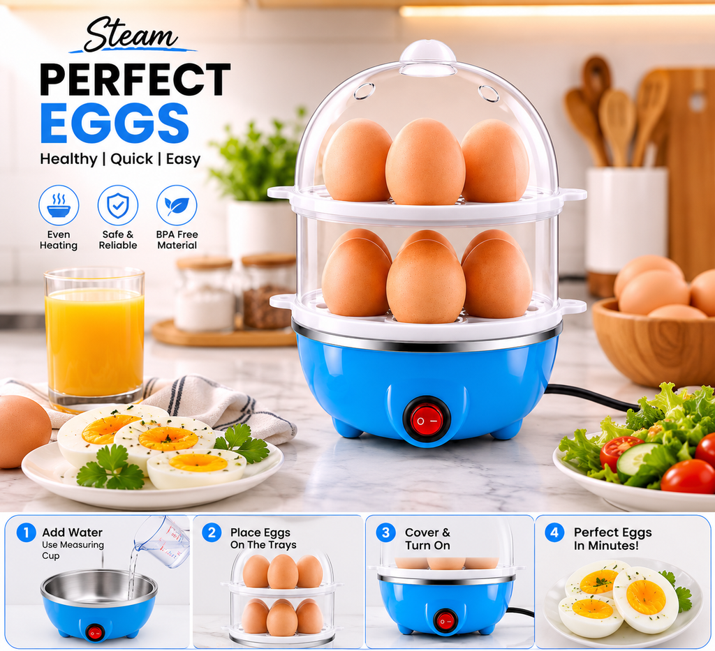 2-Tier Electric Egg Cooker
