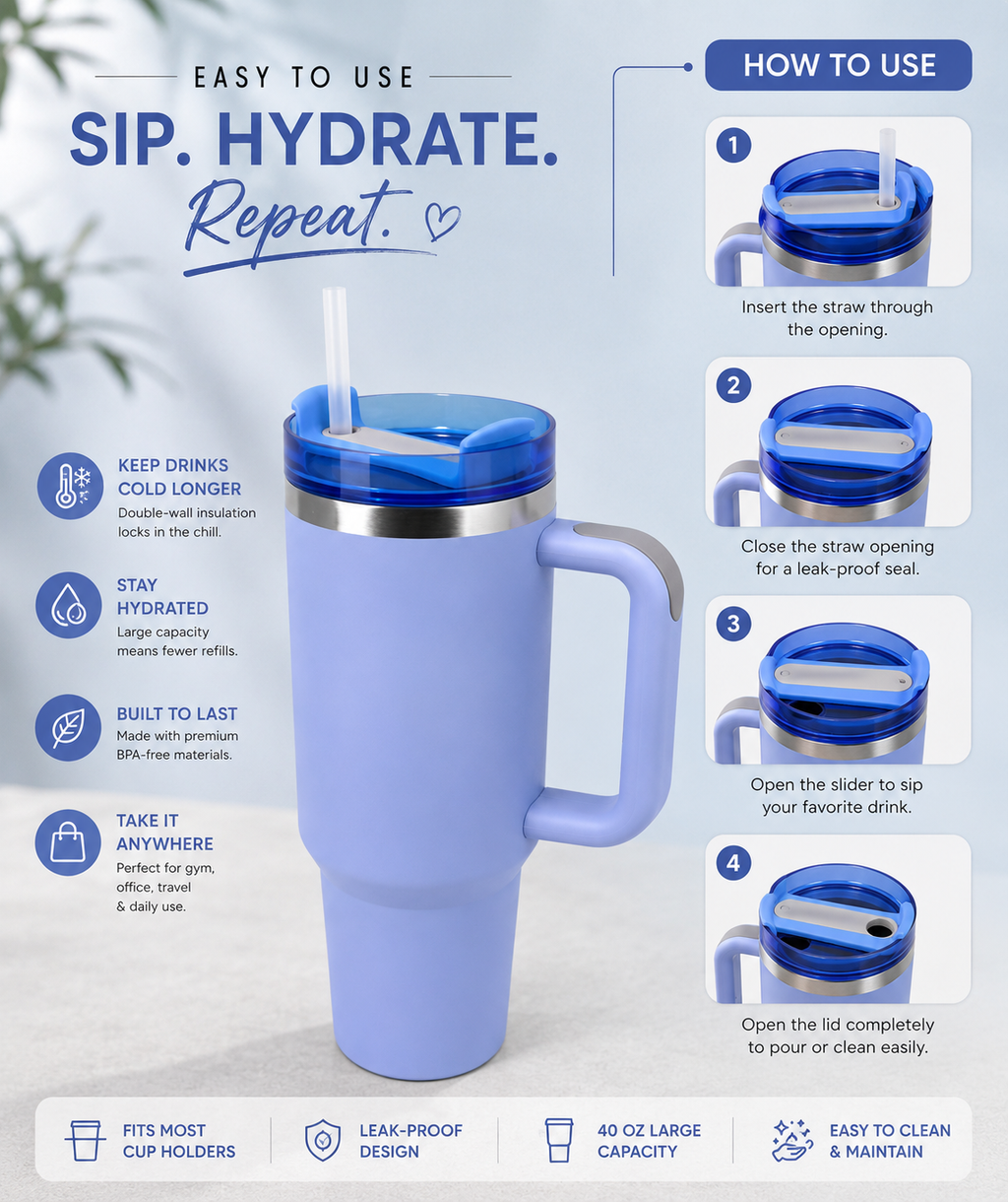 40oz Insulated Travel Tumbler
