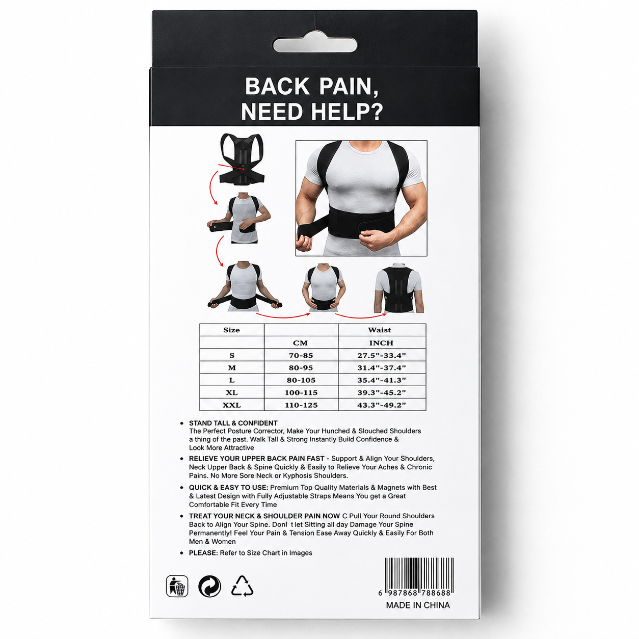 Adjustable Back Support Belt