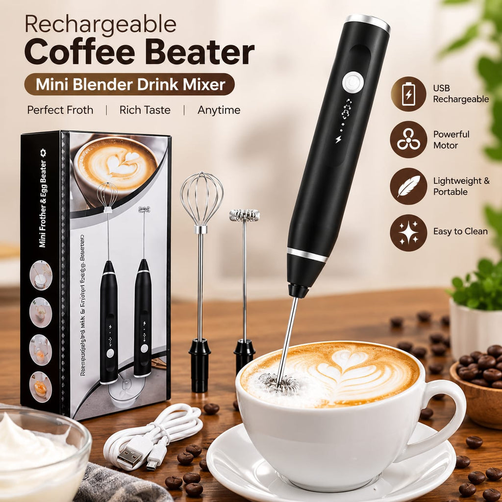 Rechargeable Coffee Beater & Egg Beater